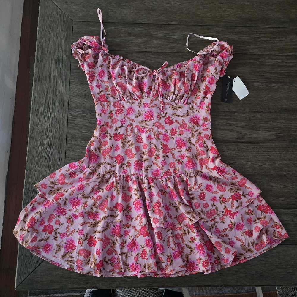 City Triangles Floral Ruffle Dress